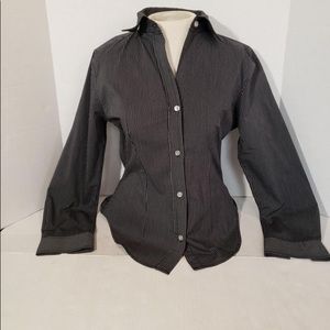 The Limited Black and White Chic Button Down